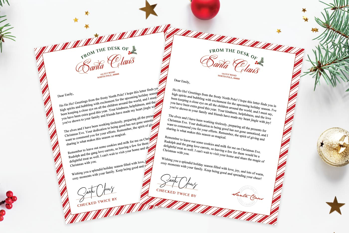 Free Printable Letter From Santa Template - Favorite Printables within Christmas Day Letter From Santa Free Printable