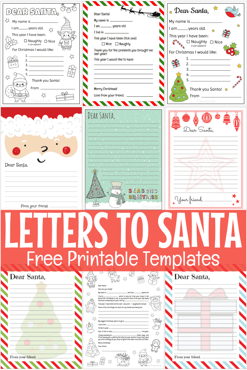 Free Printable Letter To Santa Templates regarding Letter To Father Christmas Templates Free