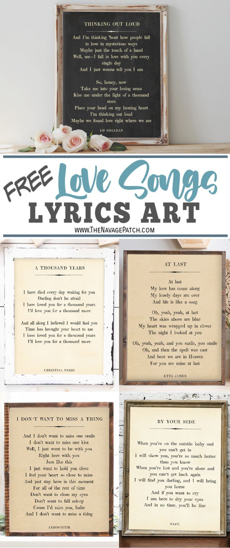 Free Printable Love Song Lyrics Art with regard to Free Printable Song Lyrics