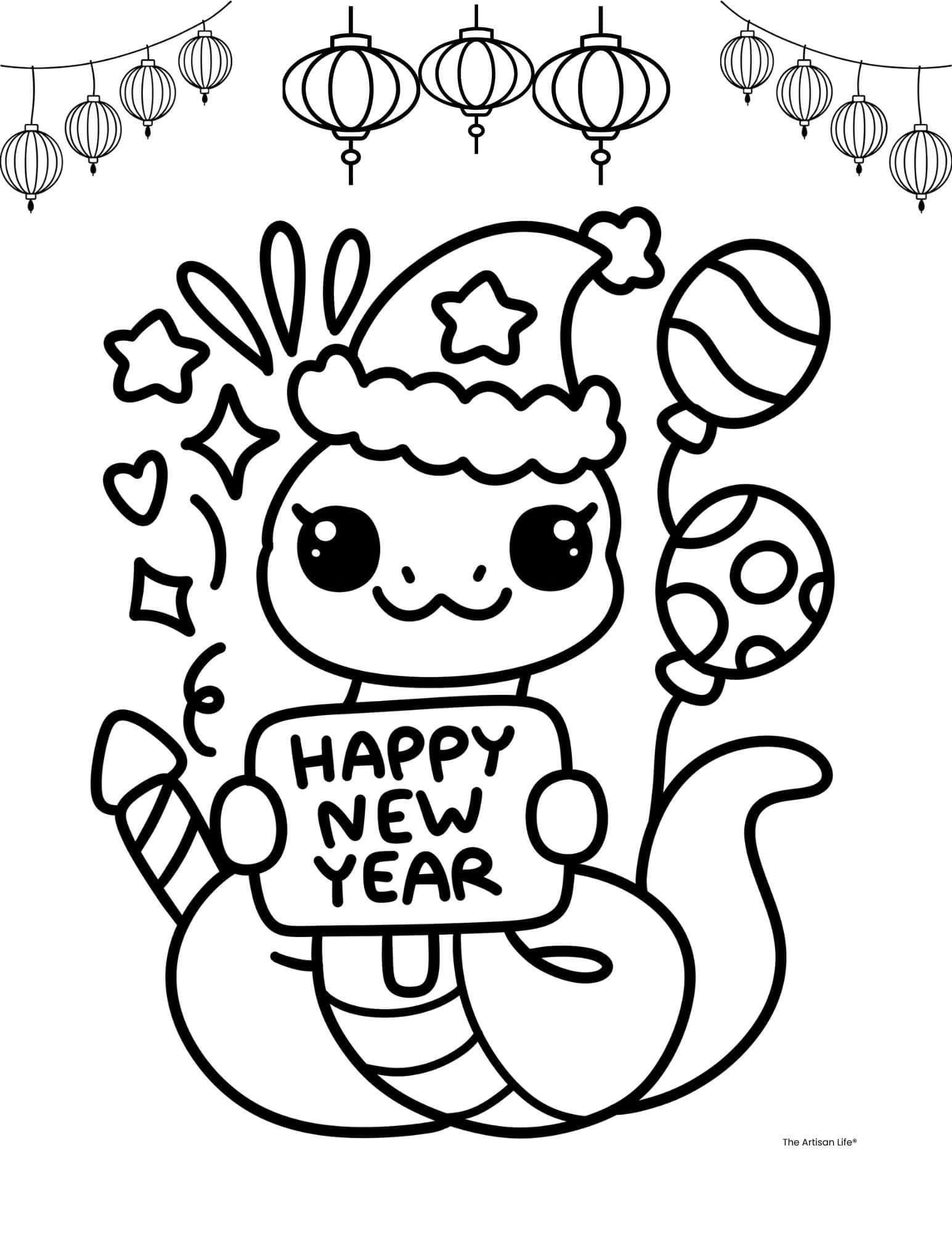 Free Printable Lunar New Year Coloring Pages - The Artisan Life inside Chinese New Year 2026 Coloring Pages Printable