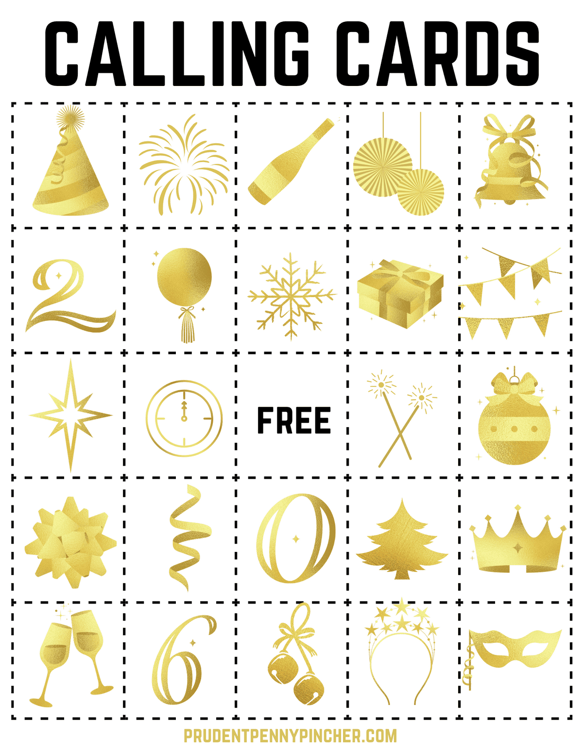 Free Printable New Year Bingo Cards For 2026 - Prudent Penny Pincher for New Year&amp;amp;#039;s Bingo 2026 Printable
