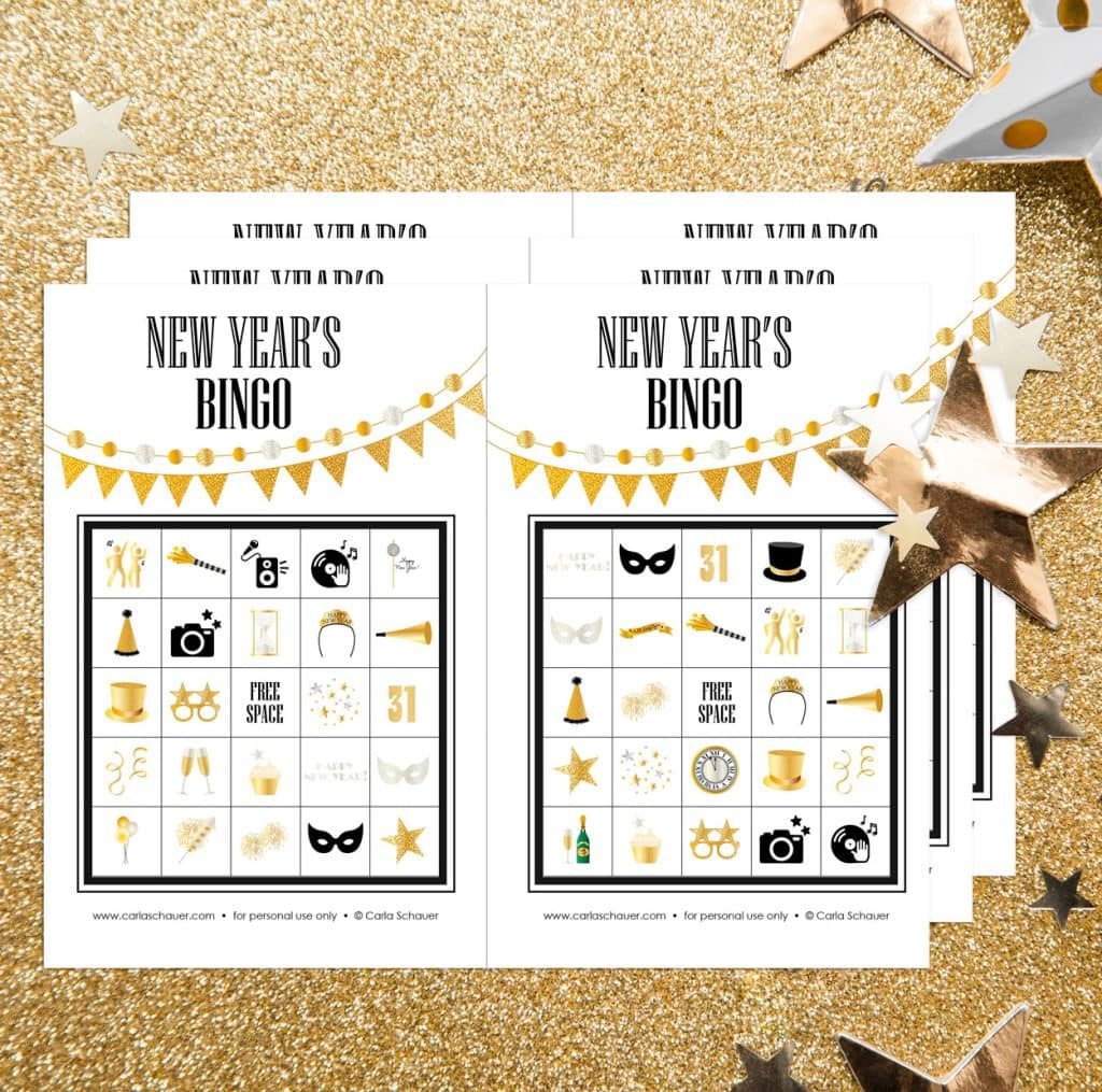 Free Printable New Year&amp;#039;S Bingo Cards You&amp;#039;Ll Love - Carla Schauer pertaining to Free Printable New Years Bingo Printable