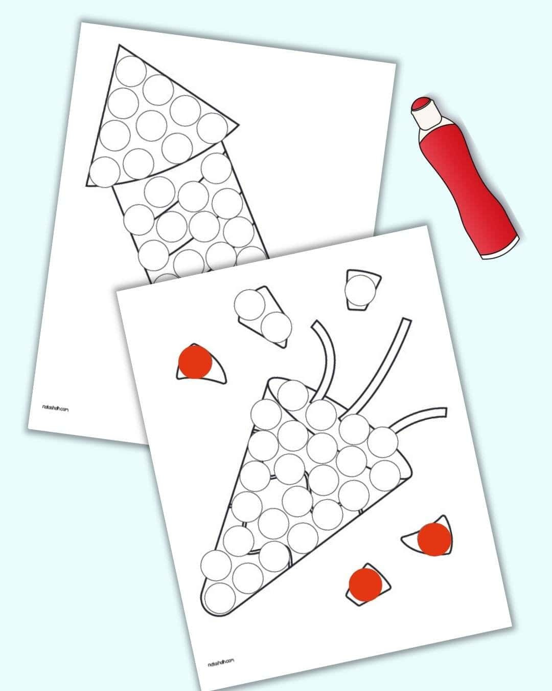 Free Printable New Year&amp;#039;S Dot Marker Coloring Pages - The Artisan Life inside New Years Dot Marker Printables