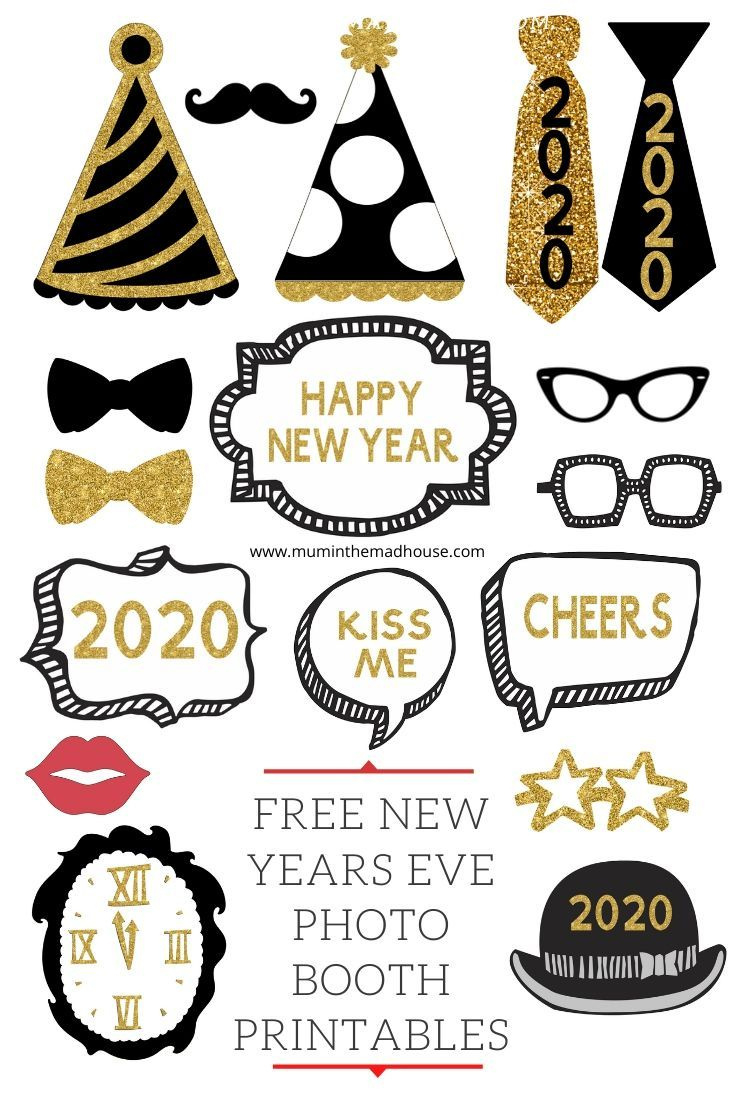 Free Printable New Year'S Eve Photo Booth Props 2025 – Fun Party pertaining to Printable New Year Props