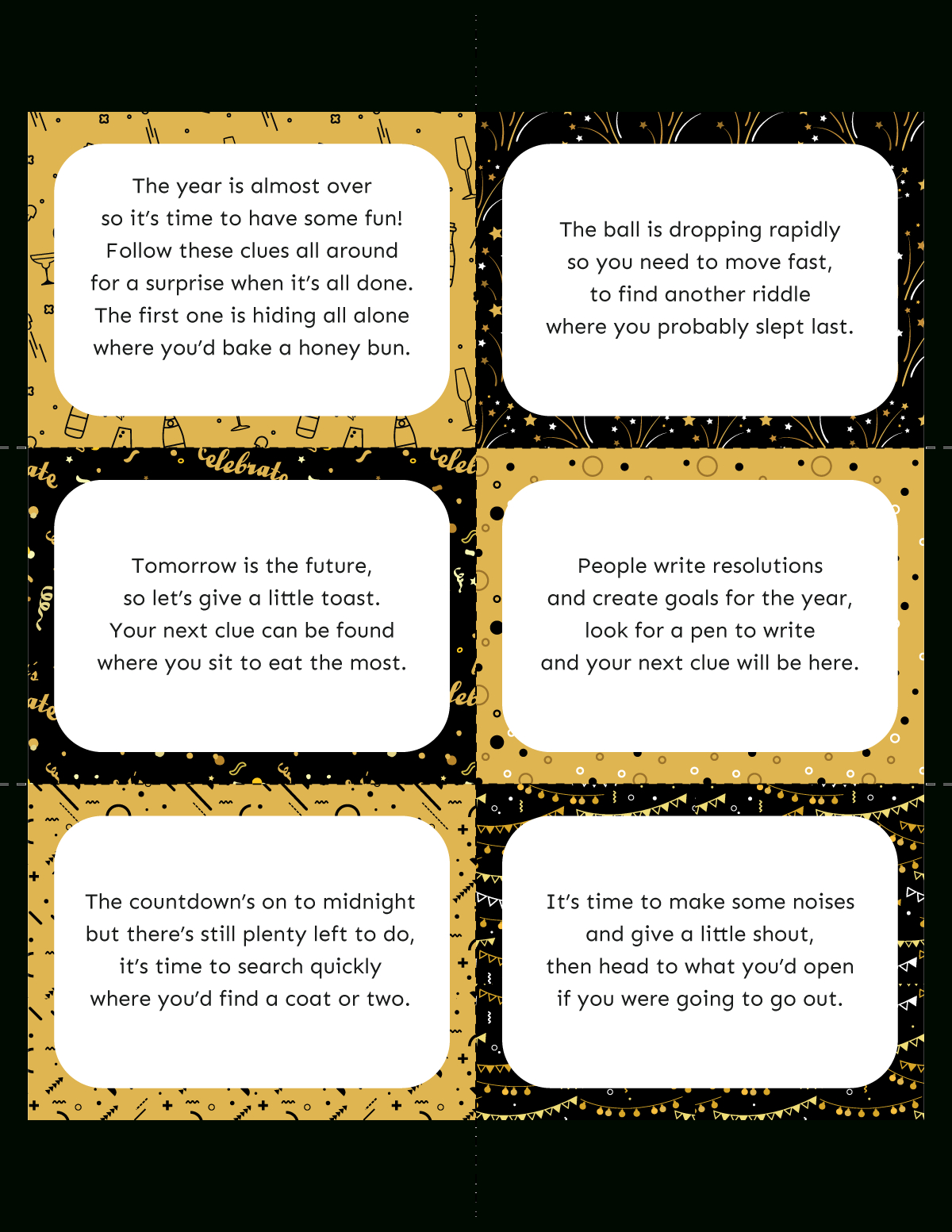 Free Printable New Year&amp;#039;S Eve Scavenger Hunt - Play Party Plan regarding New Year&amp;#039;S Scavenger Hunt Printable
