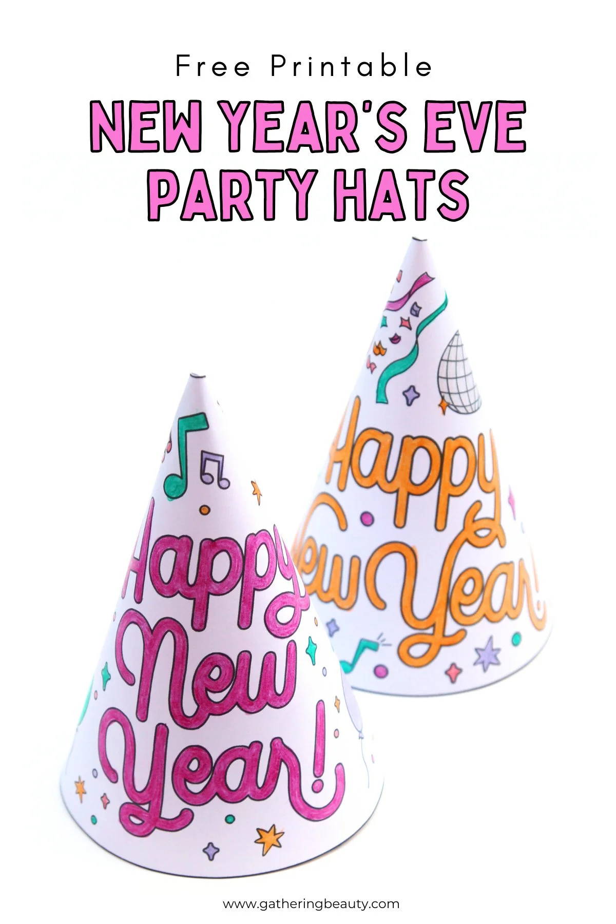 Free Printable New Year&amp;#039;S Party Hats — Gathering Beauty within New Year&amp;amp;#039;s Party Hat Printable