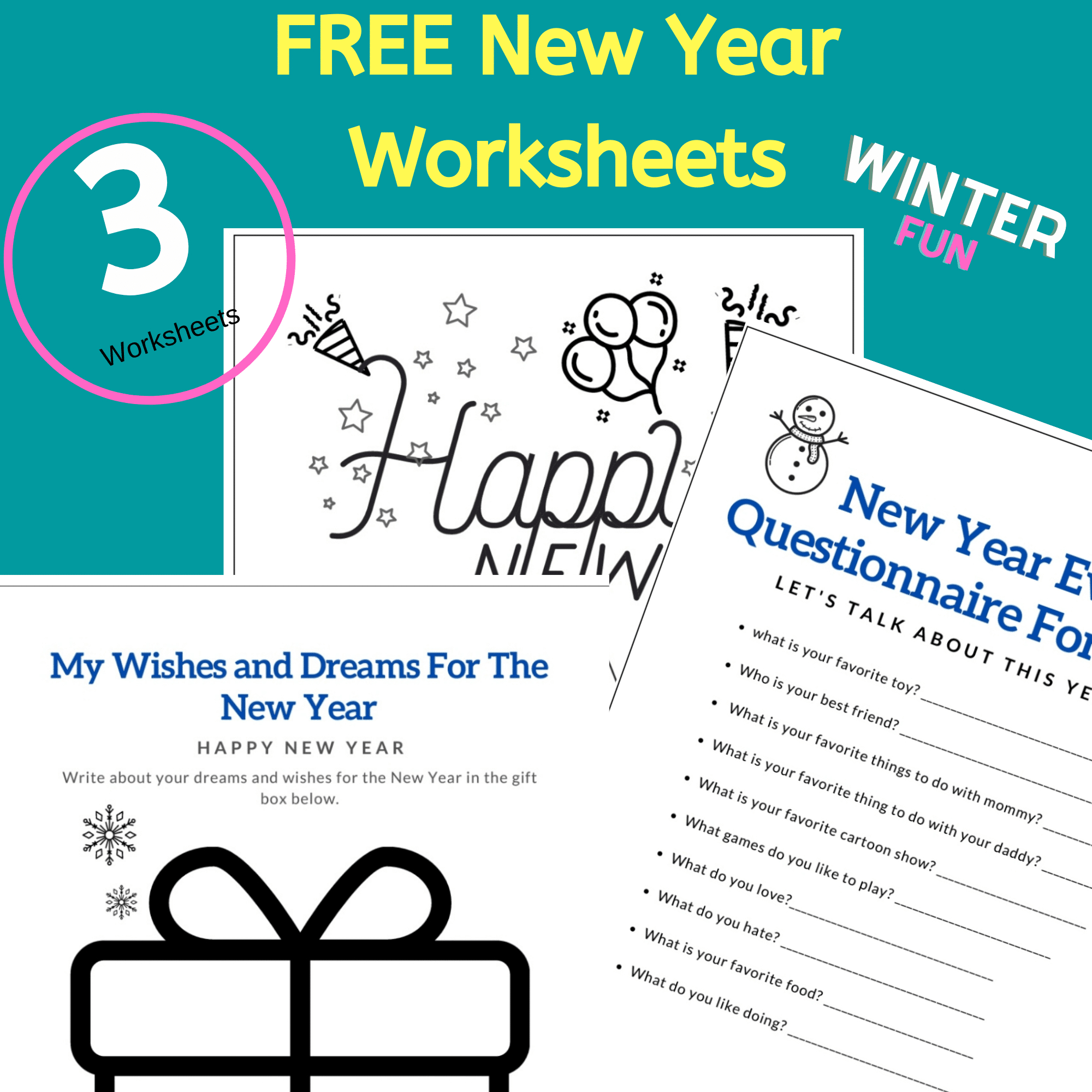 Free Printable New Years Worksheets - pertaining to New Year&amp;amp;#039;s Worksheets Free Printable