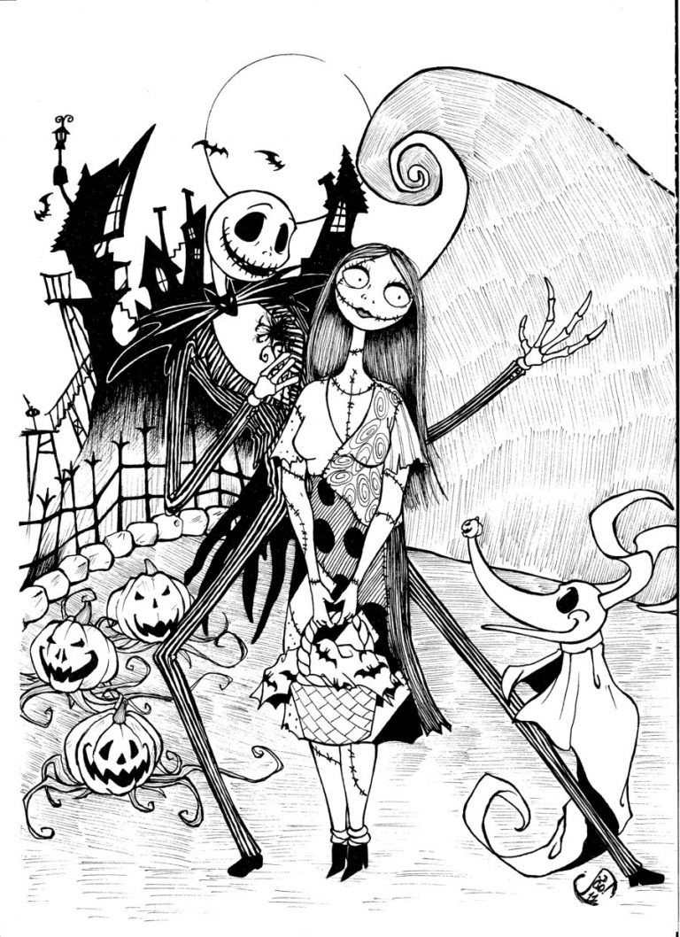 Free Printable Nightmare Before Christmas Coloring Pages - Best throughout Printable Nightmare Before Christmas Characters