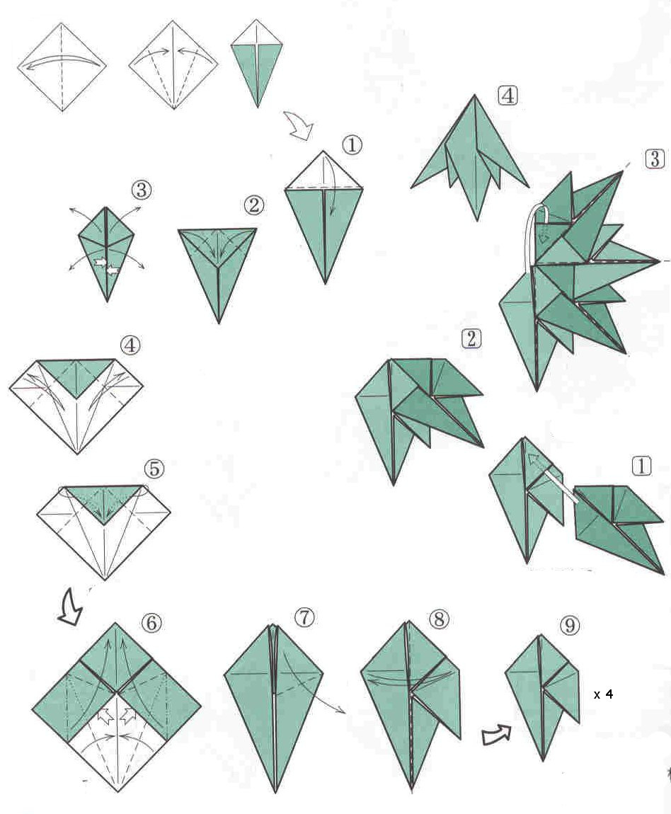 Free Printable Origami Christmas Tree Instructions, Download Free pertaining to Christmas Origami Printable Instructions