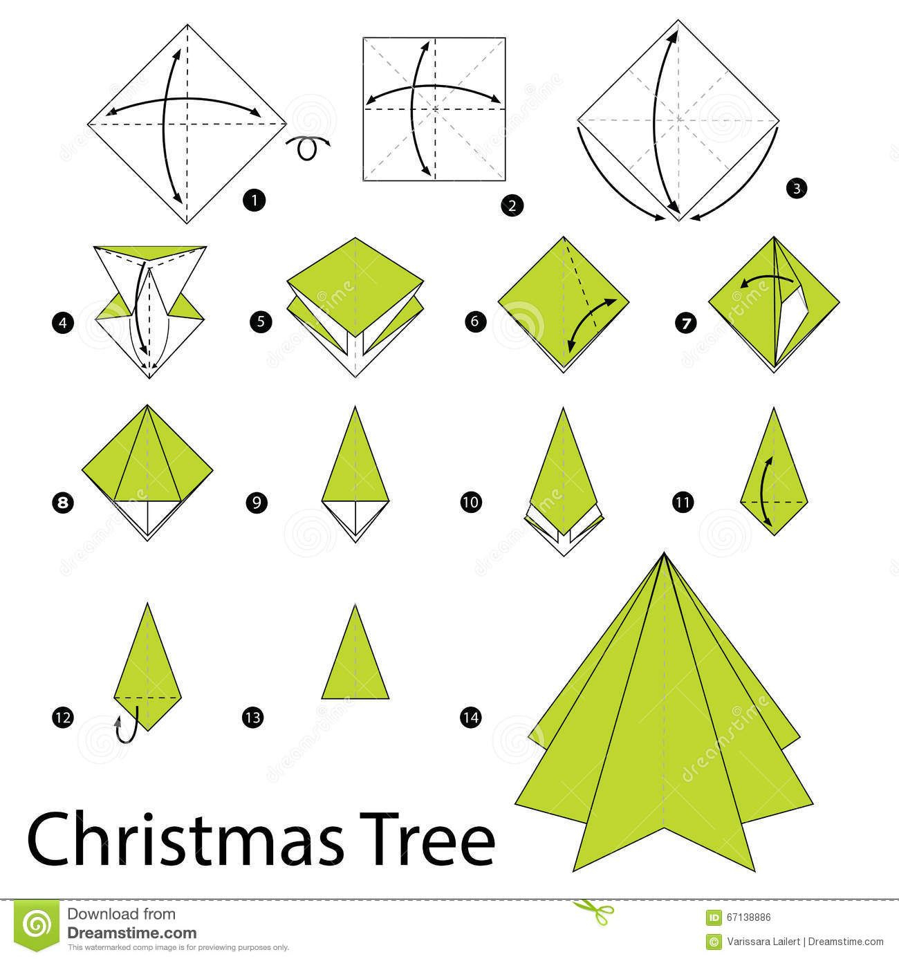 Free Printable Origami Christmas Tree Instructions, Download Free with Christmas Origami Printable Instructions