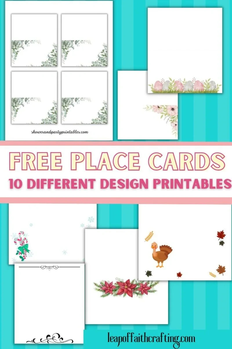 Free Printable Place Cards: Simple, Thanksgiving & Christmas throughout Free Printable Christmas Tent Cards