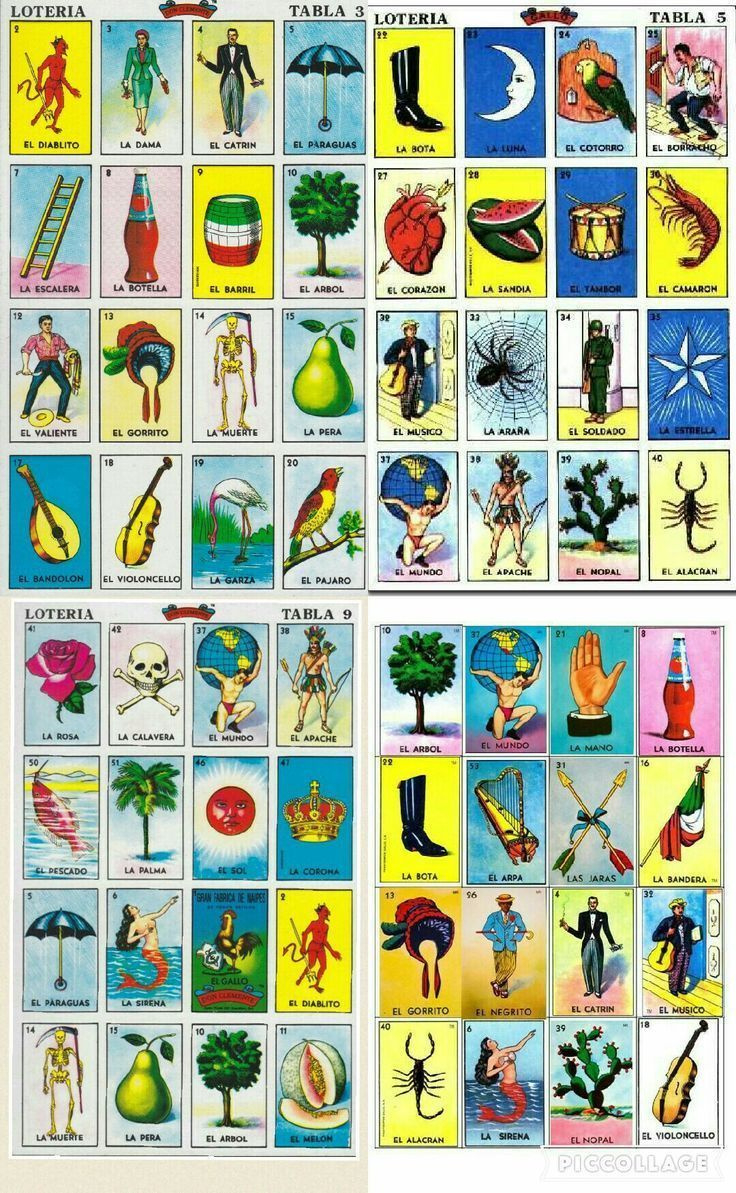 Free Printable | Puzzles | Bingo Cards | Worksheets throughout Free Printable Mexican Loteria Cards