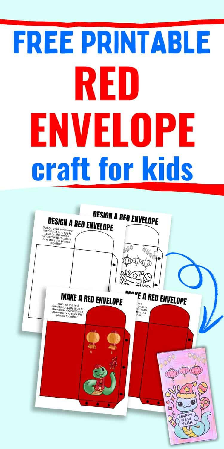 Free Printable Red Envelope Craft - The Artisan Life throughout Free Printable Red Envelope For Chinese New Year