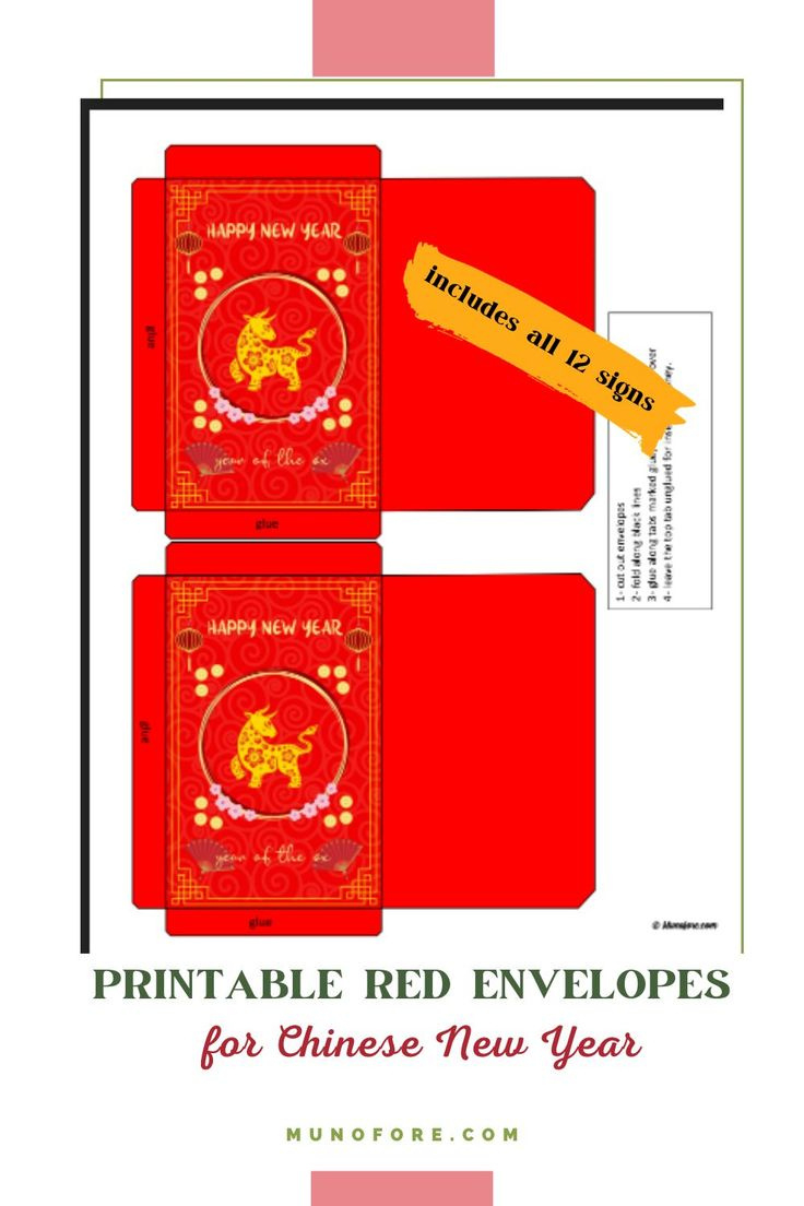 Free Printable Red Envelopes For Chinese New Year with regard to Chinese New Year Envelopes Printable