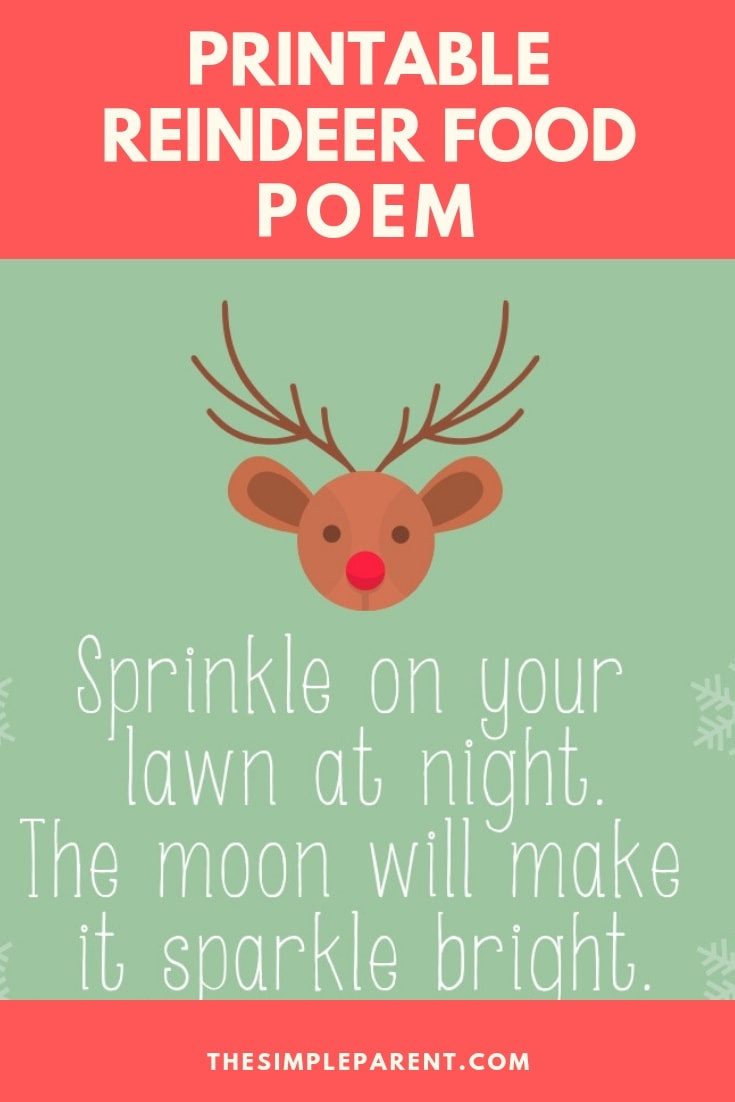 Free Printable Reindeer Food Poem &amp;amp; Farmhouse Bucket Craft - The throughout Reindeer Food Poem Free Printable