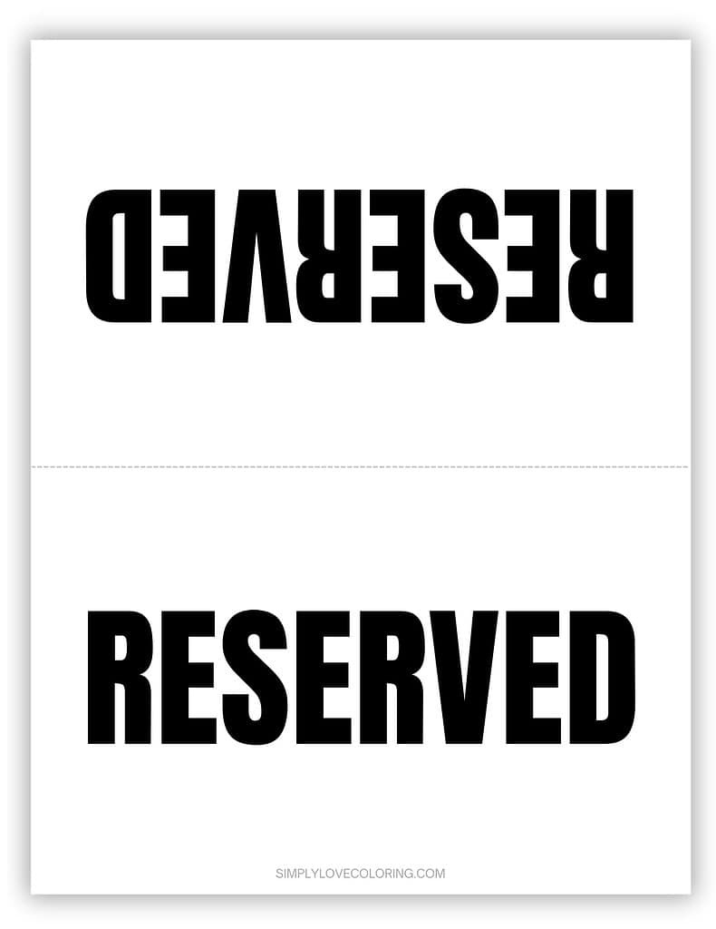 Free Printable Reserved Sign (Free Pdf Download) - Simply Love intended for Free Printable Reserved Table Signs Template