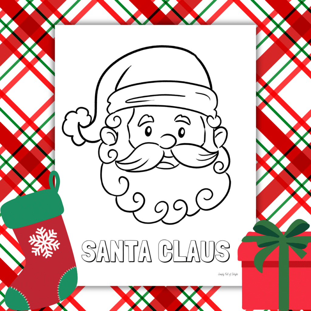 Free Printable Santa Coloring Pages For Christmas - Simply Full Of regarding Free Printable Santa Claus Face