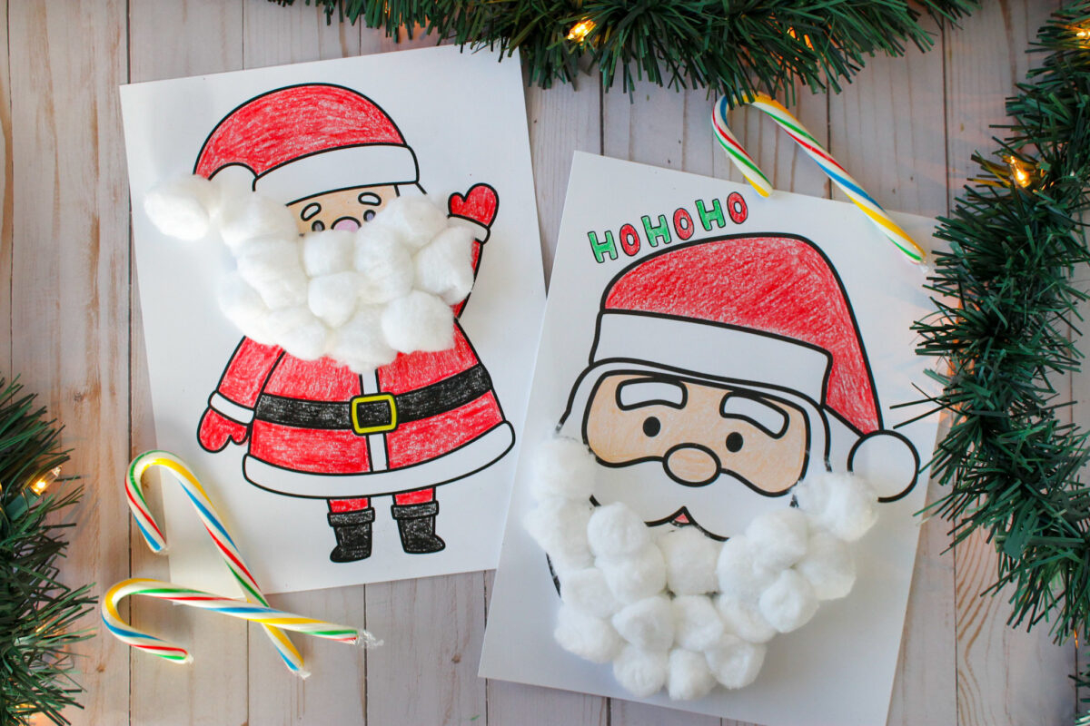 Free Printable Santa Craft- Countdown To Christmas! for Christmas Crafts For Kids Free Printable