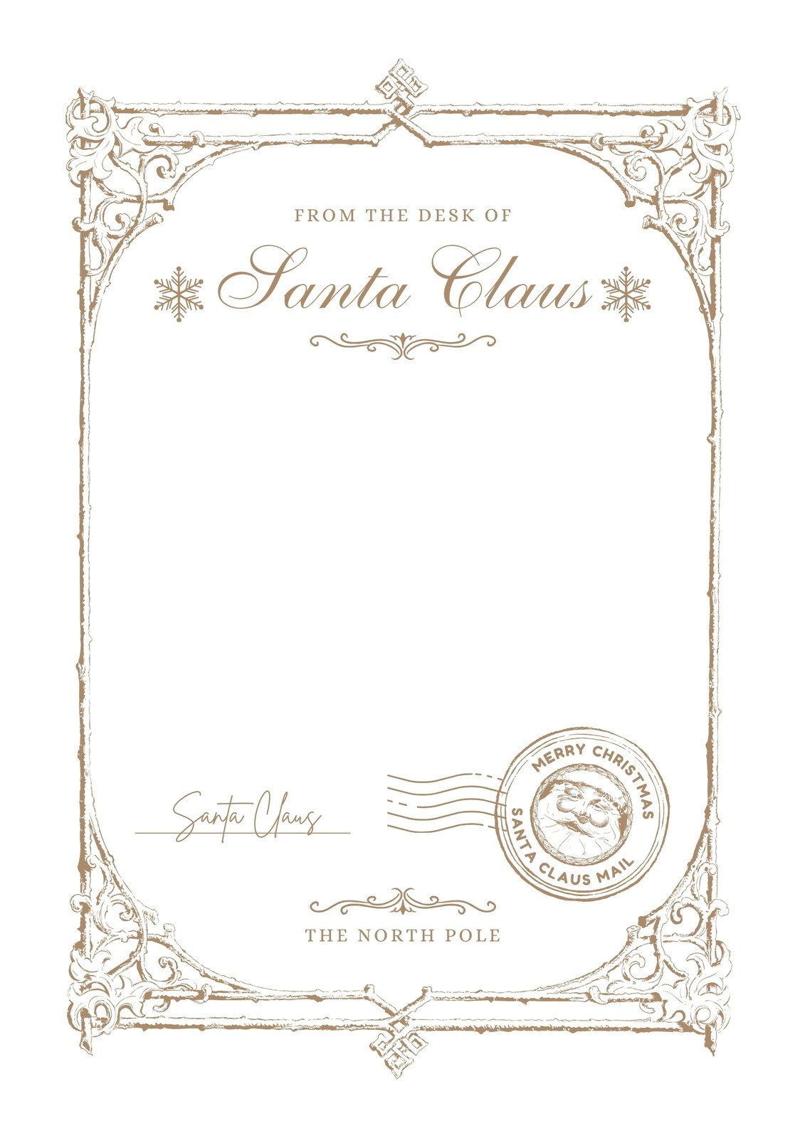 Free Printable Santa Letter Templates You Can Customize | Canva inside Printable Christmas Santa Letters