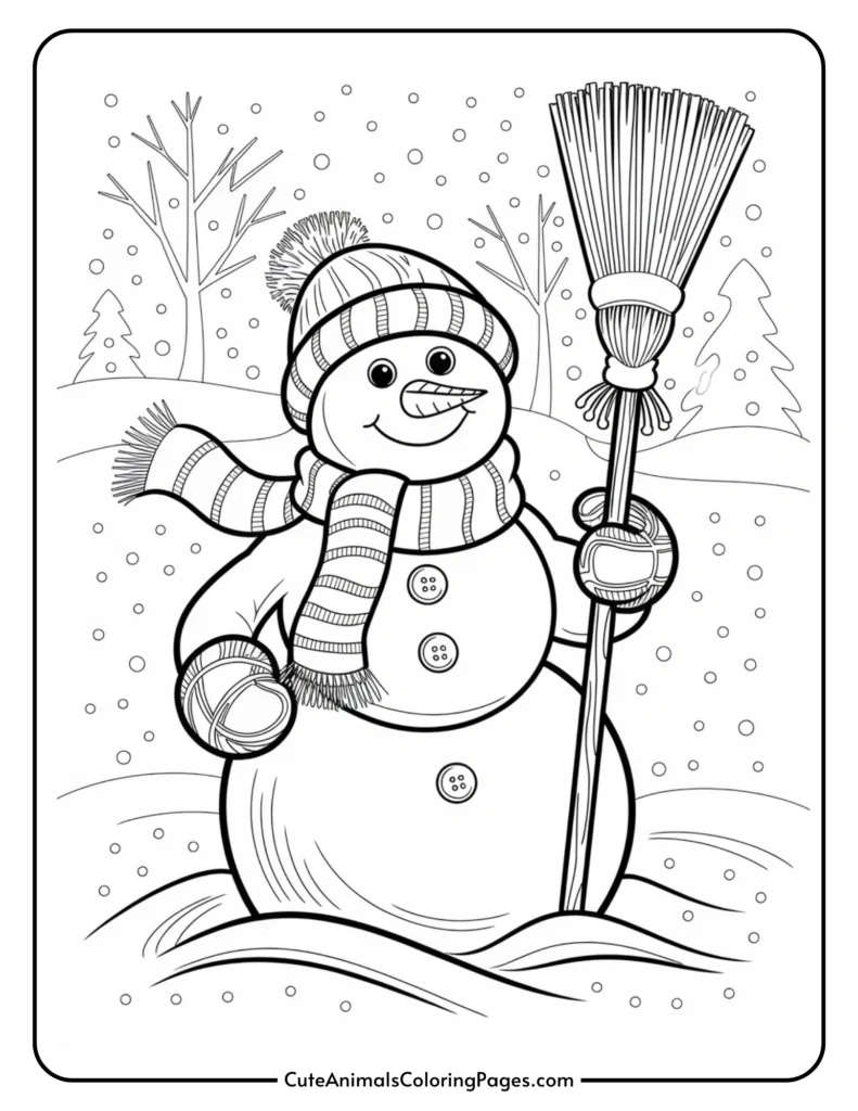Free Printable Snowman Coloring Page (10 Pdf Pages) - Cute Animals inside Printable Snowman Pictures to Color