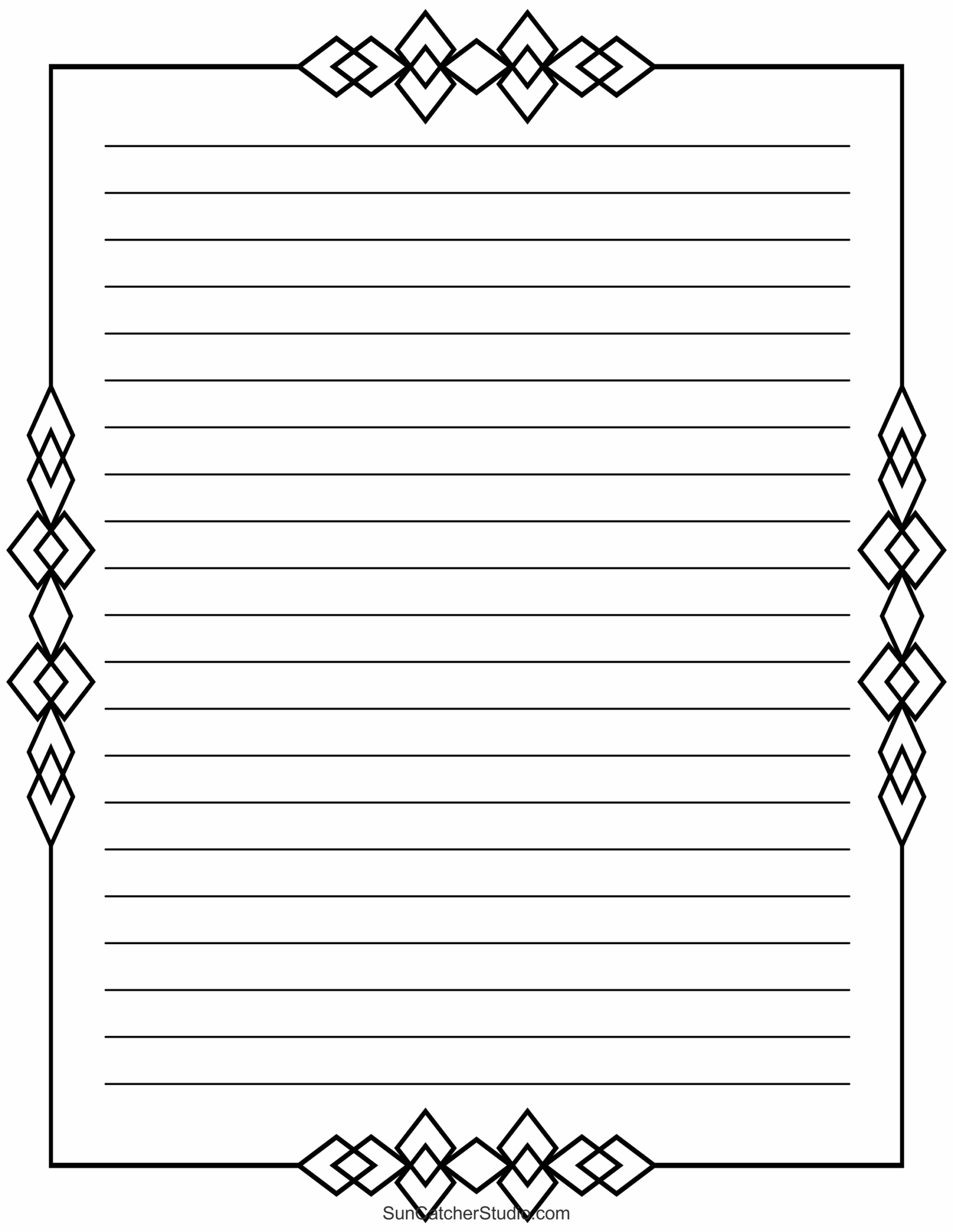 Free Printable Stationery And Lined Letter Writing Paper – Free throughout New Year's Resolution Printable Writing Paper