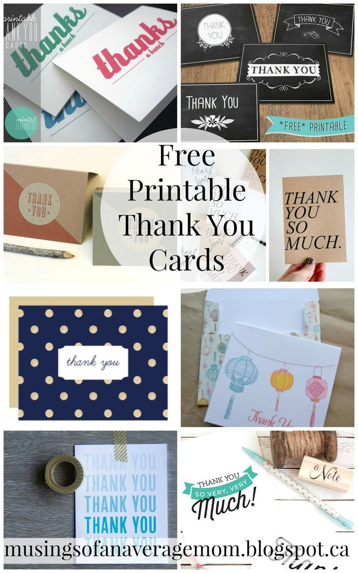 Free Printable Thank You Cards regarding Pinterest Thank You Cards Printable