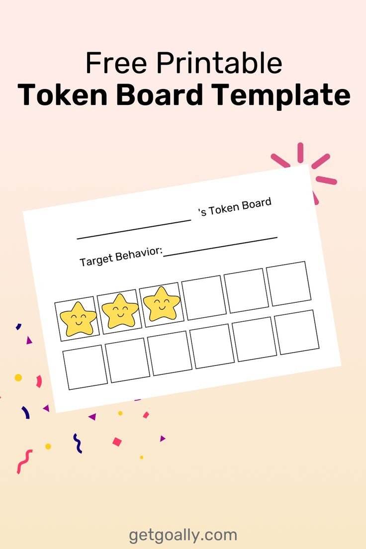 Free Printable Token Board Template throughout Free Token Board Template