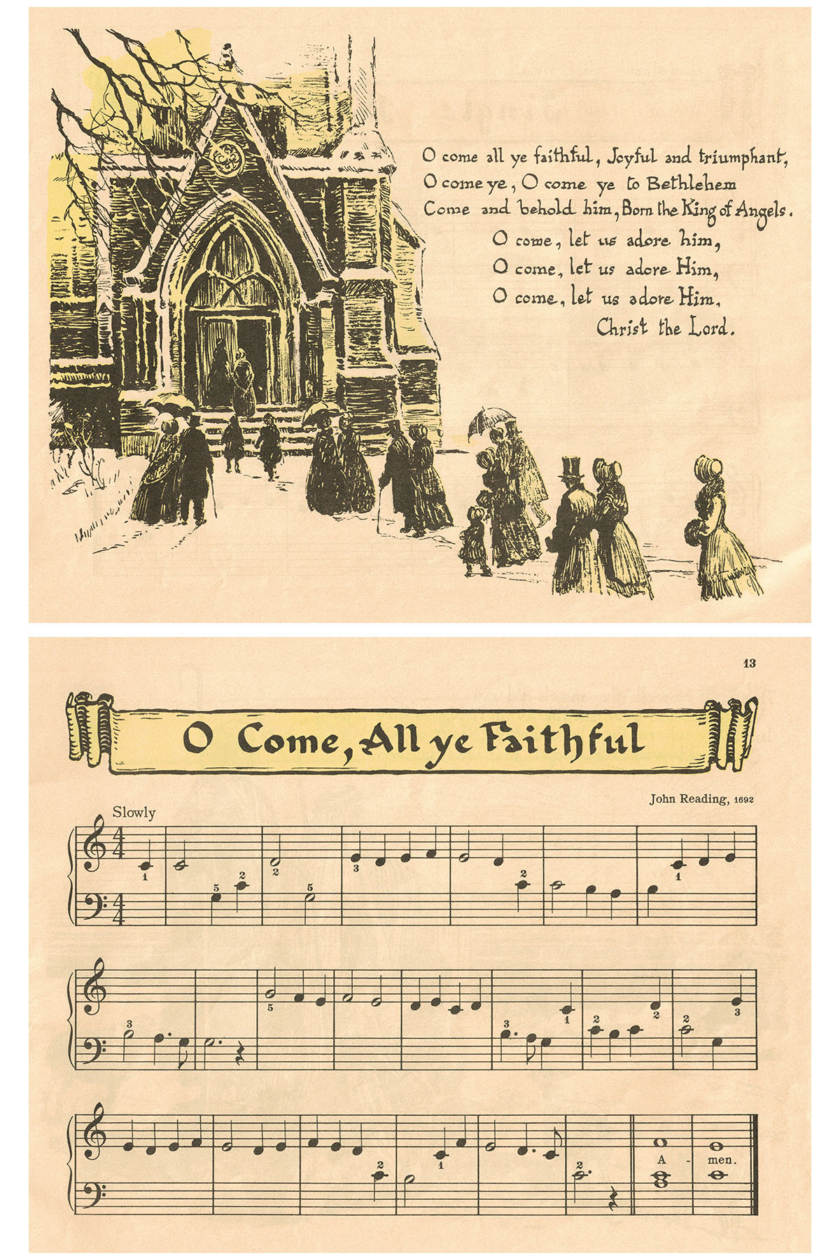 Free Printable Vintage Beginner Piano Christmas Carols • Rose regarding Printable Christmas Songs For Piano