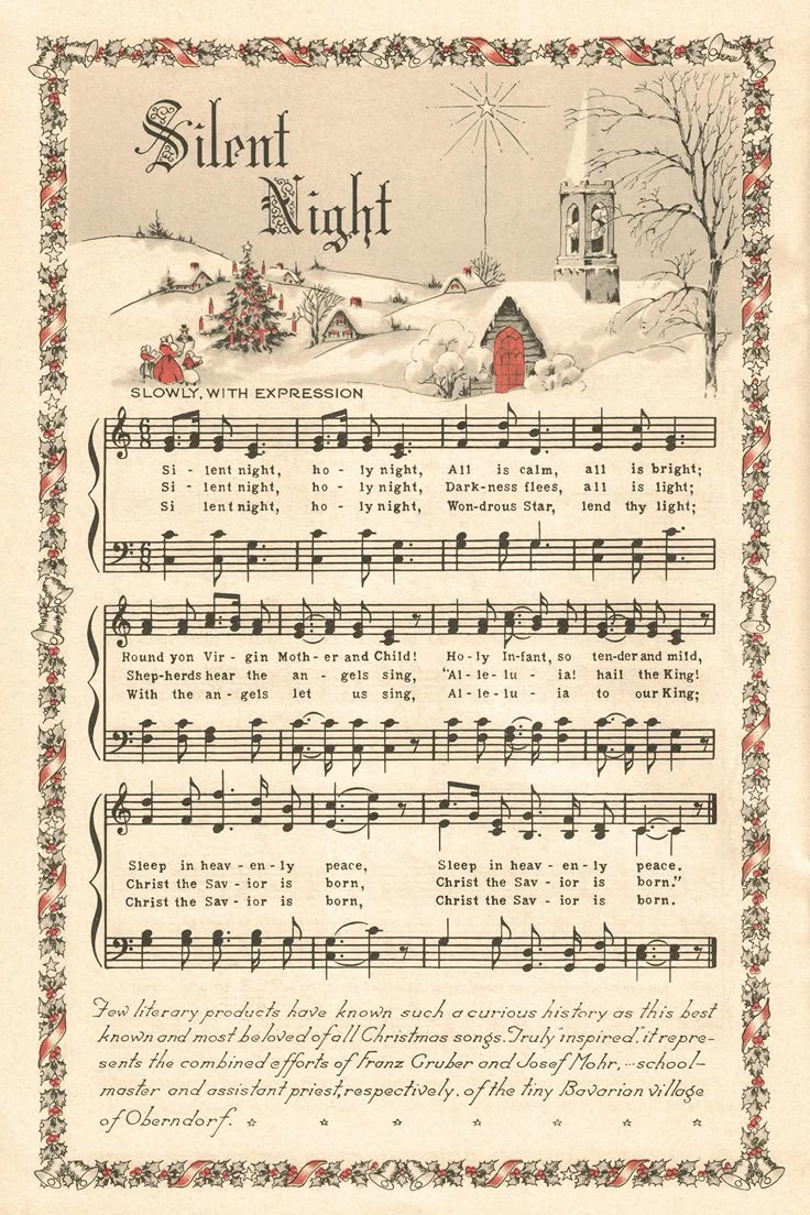 Free Printable Vintage Color Illustration Christmas Carols within Free Christmas Music Sheets Printable