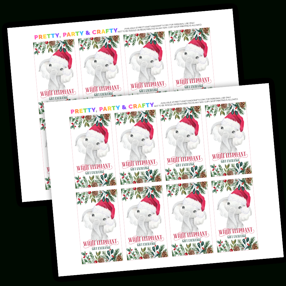 Free Printable White Elephant Numbers, Download Free Printable regarding White Elephant Numbers Printable Funny