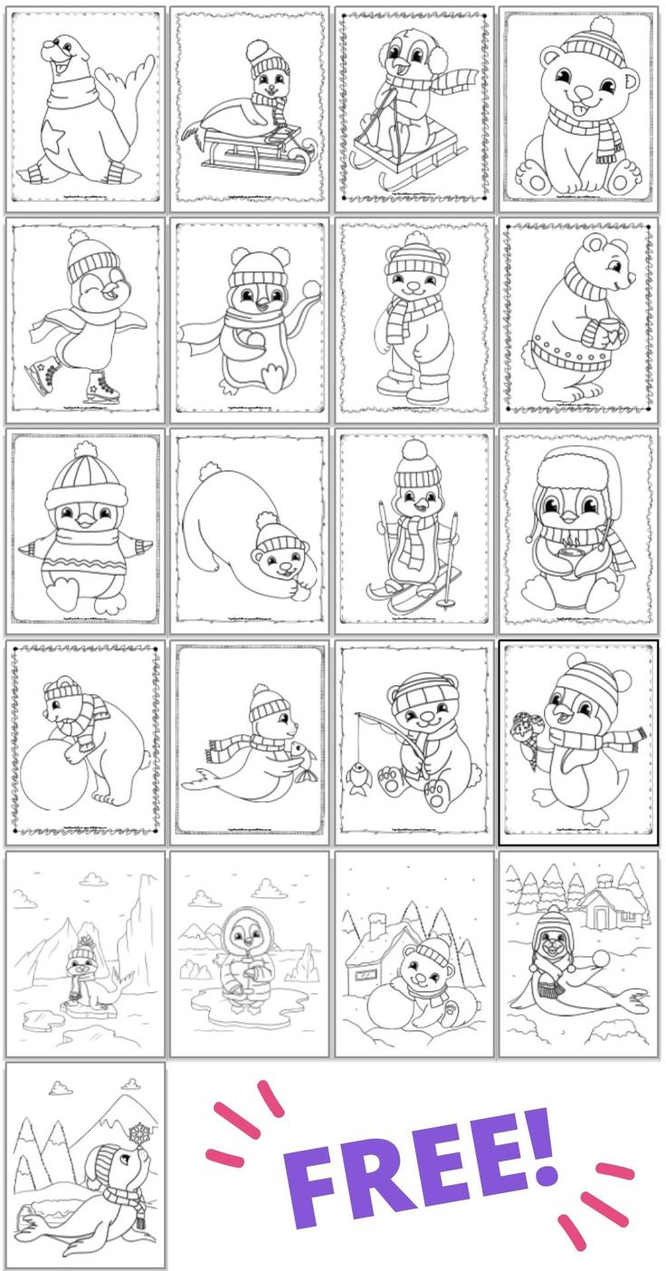 Free Printable Winter Coloring Pages For Kids intended for Winter Animals Coloring Pages Printable