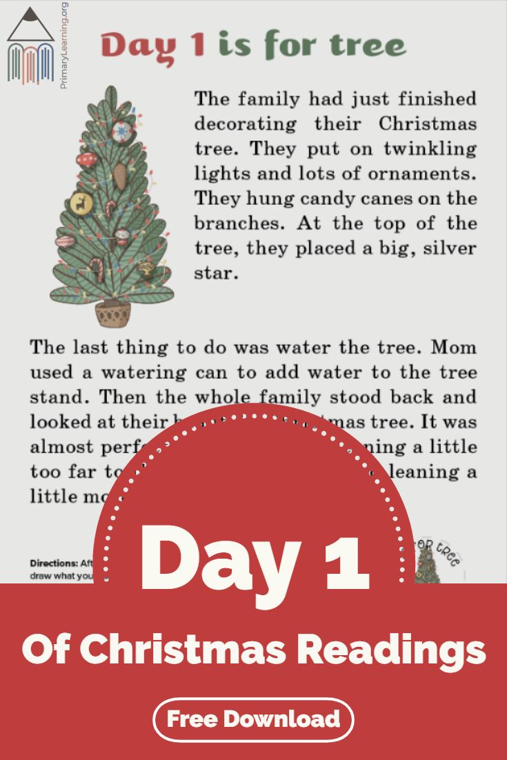 Free Printable Worksheet Day 1 Of Christmas Readings In This for Printable Christmas Short Stories
