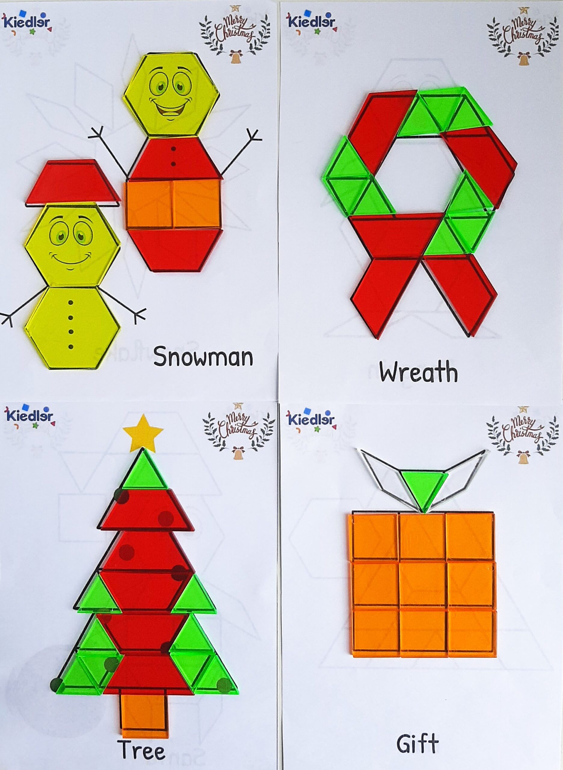 Free Printables Pattern Block (Christmas Edition) - Kiedler regarding Christmas Pattern Blocks Printable