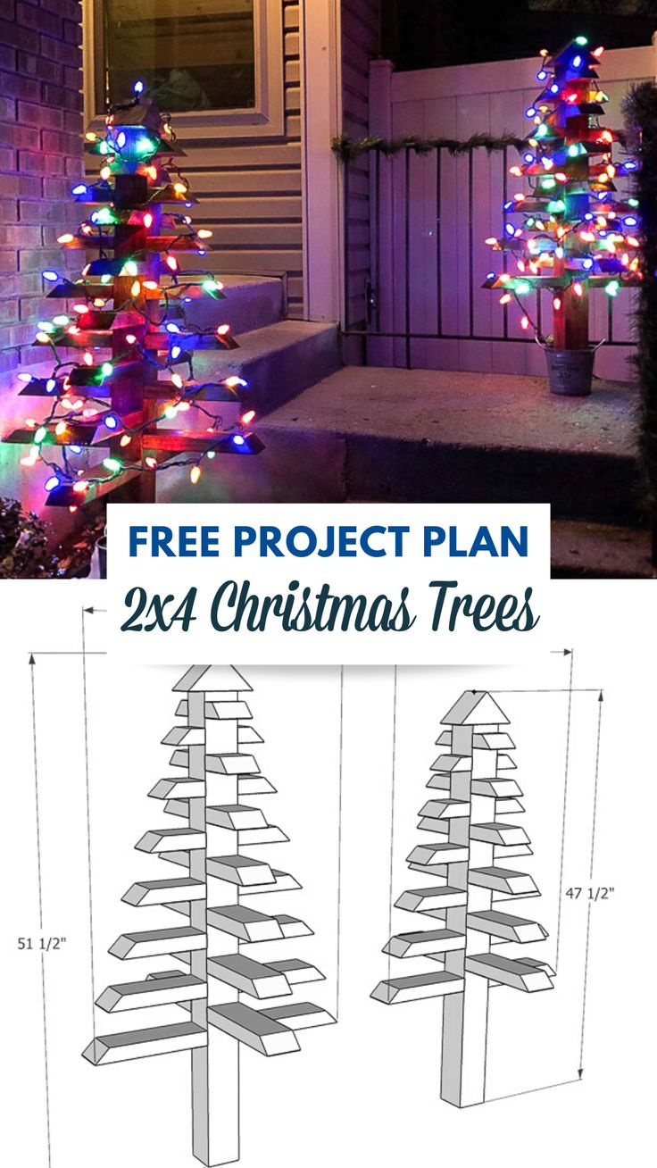 Free Project Plan: How To Build 2X4 Christmas Trees regarding Free Printable 2x4 Christmas Tree Plans