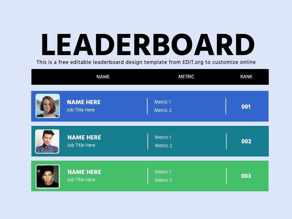 Free Ranking And Leaderboard Templates within Free Leaderboard Templates