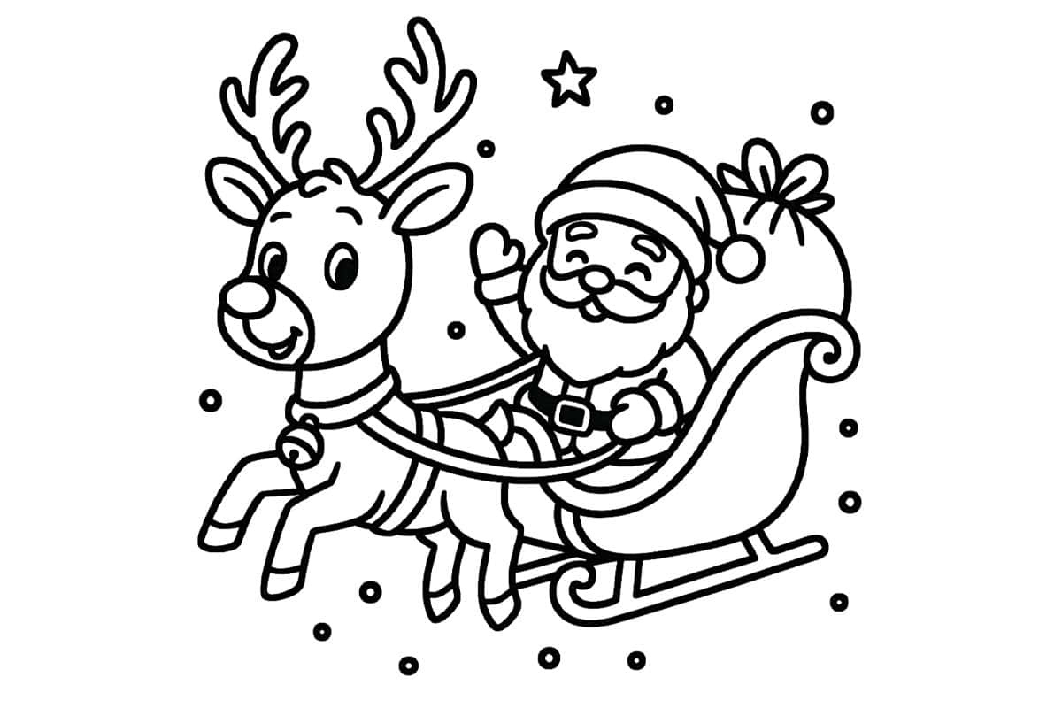 Free Reindeer Coloring Pages - Printable Christmas Fun within Reindeer Coloring Pages Printable