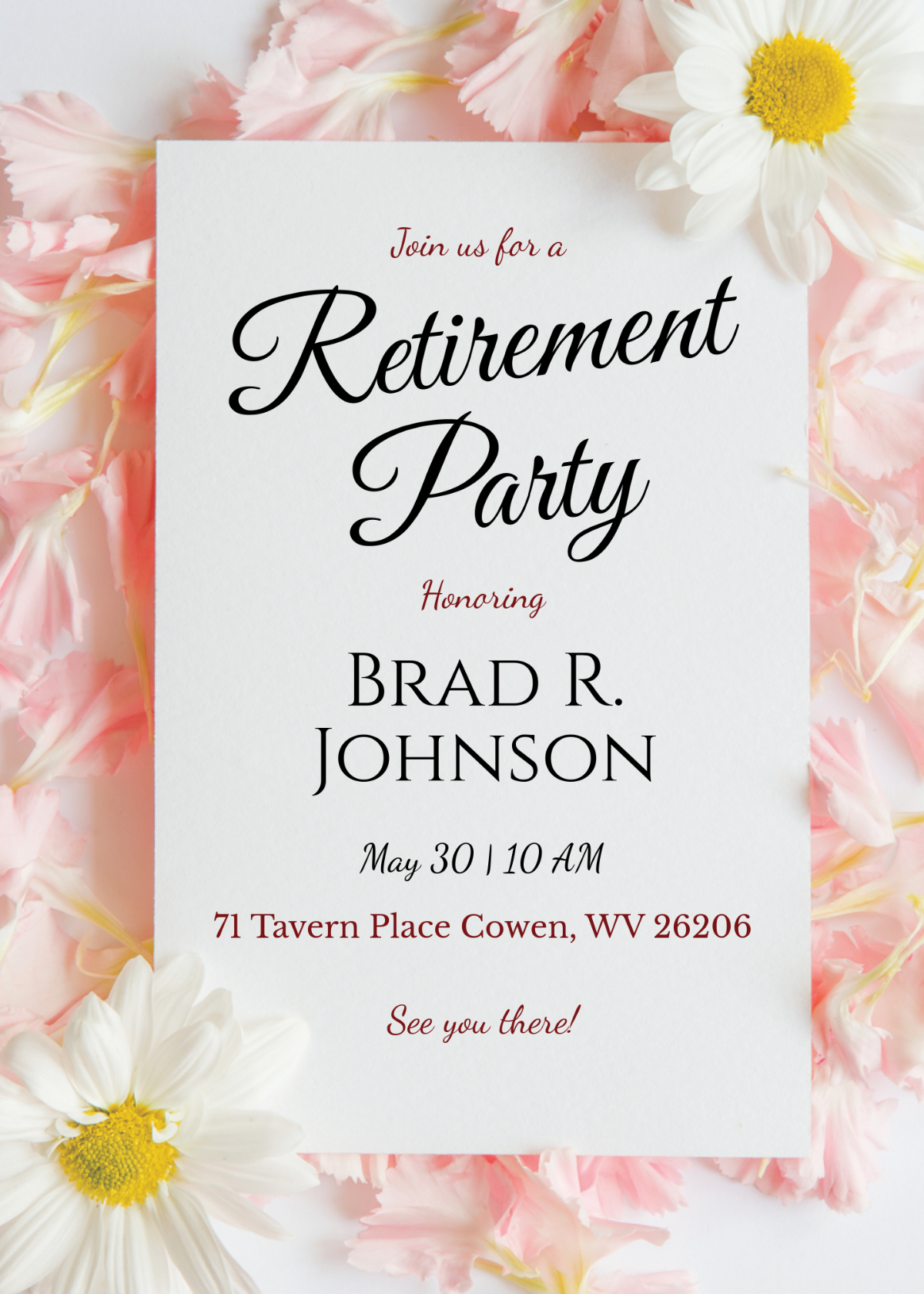Free Retirement Party Invitation Templates, Editable And Printable for Free Editable Retirement Invitation Templates