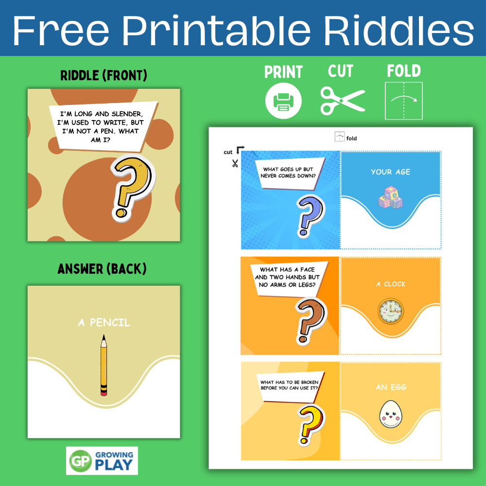 Free Riddles For Kids Printable - Growing Play pertaining to Free Printable Riddles With Answers