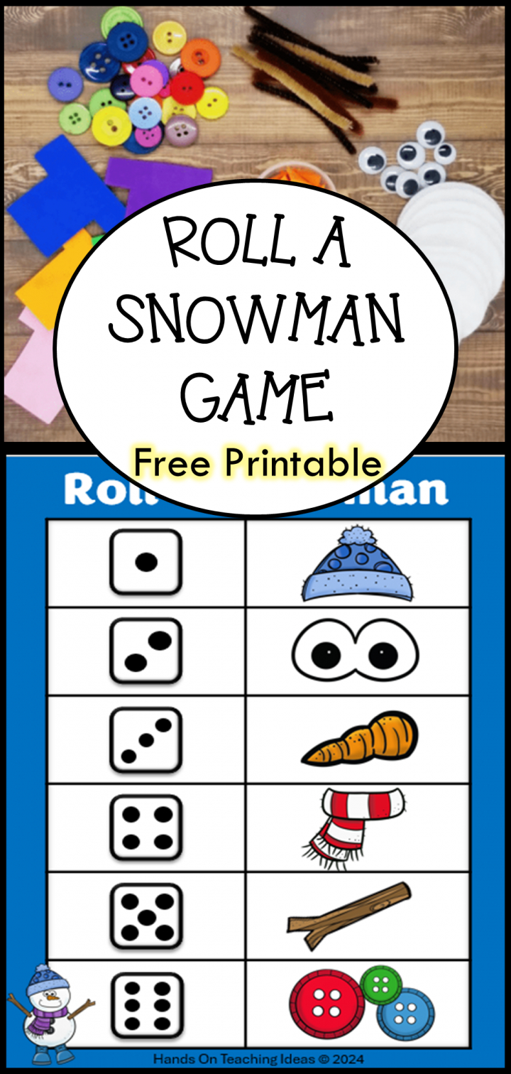 Free Roll A Snowman Game - intended for Roll A Snowman Game Free Printable