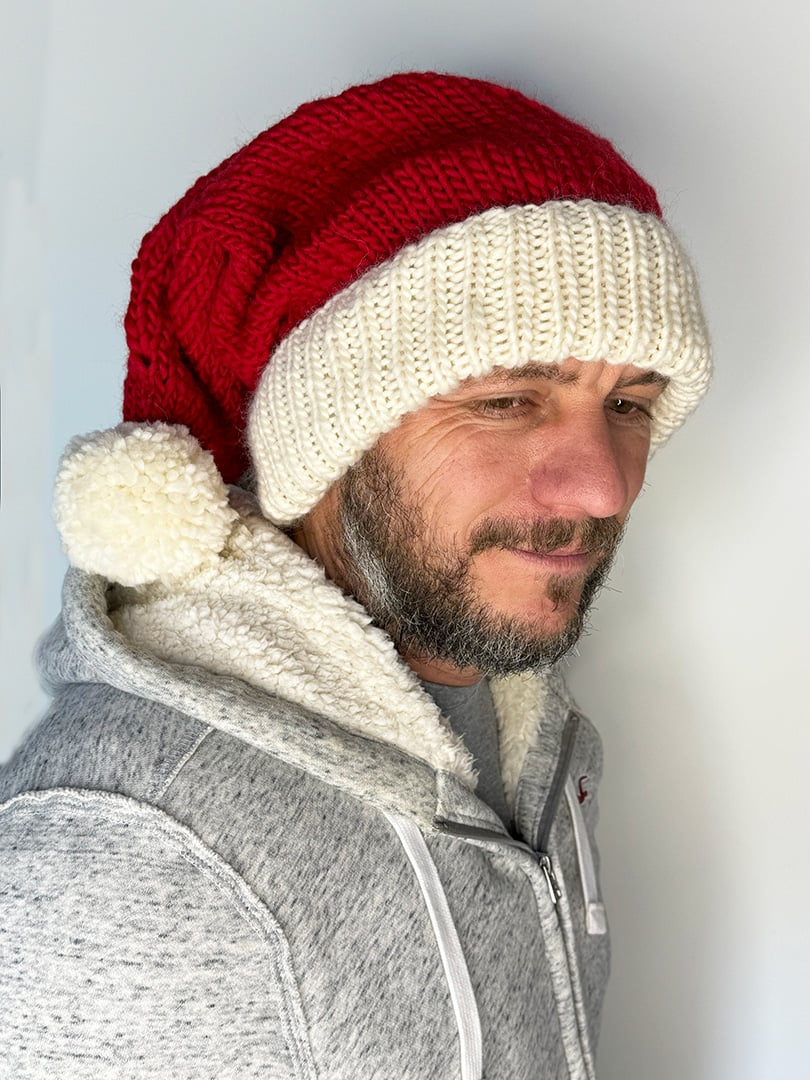 Free Santa Hat Knitting Pattern (7 Sizes) - Handy Little Me regarding Free Santa Hat Knitting Pattern Printable