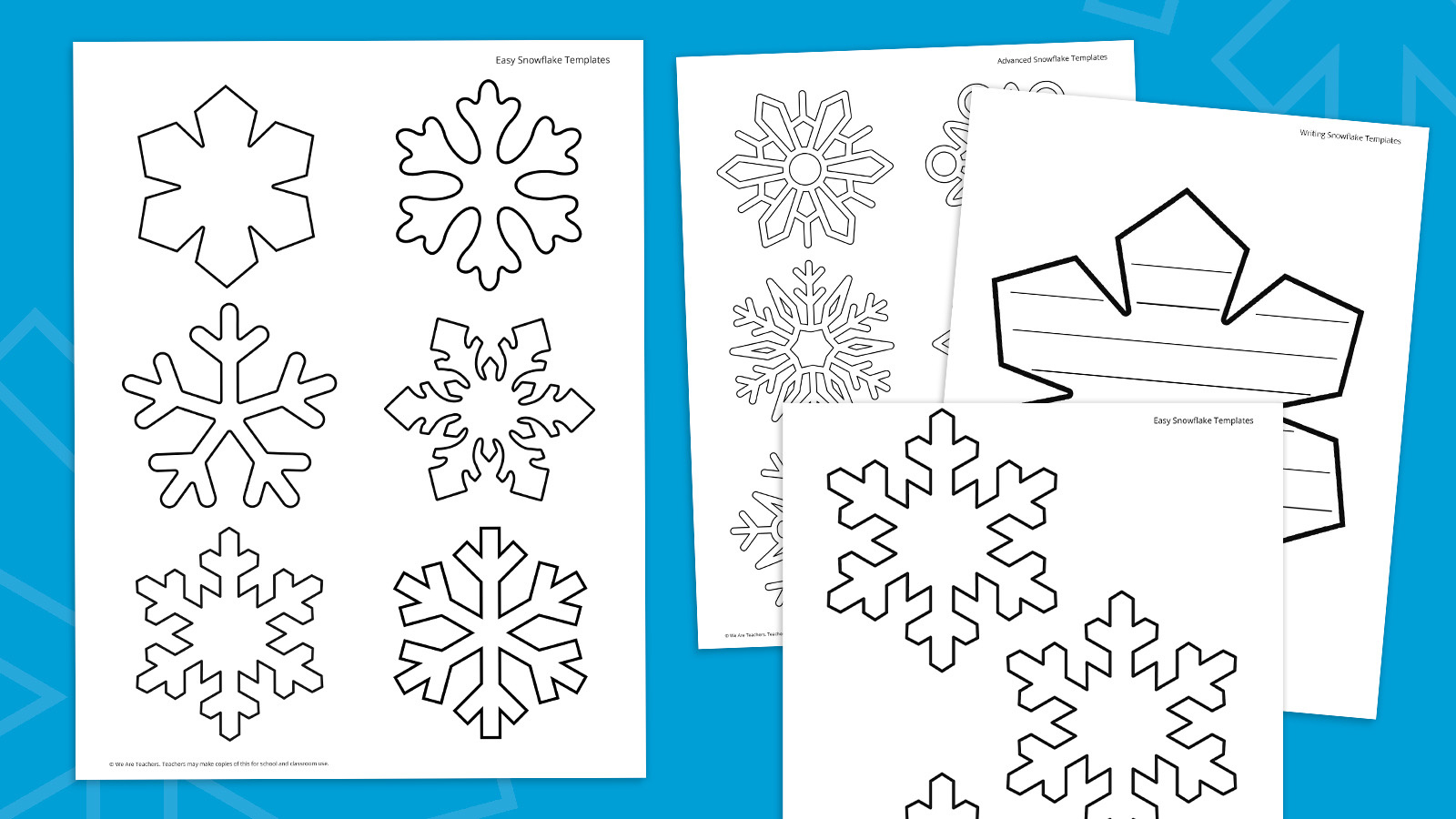 Free Snowflake Template Printable Bundle for Snowflake Face Printable