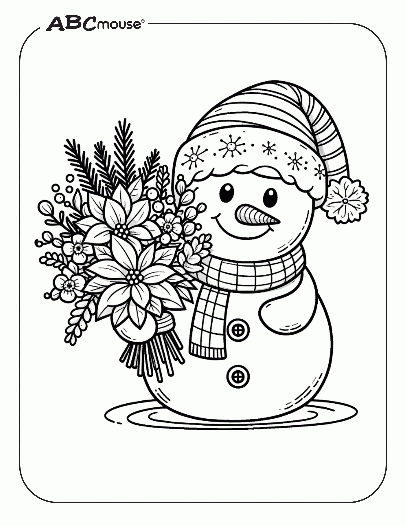 Free Snowman Coloring Pages | Abcmouse with regard to Easy Snowman Coloring Pages Printable