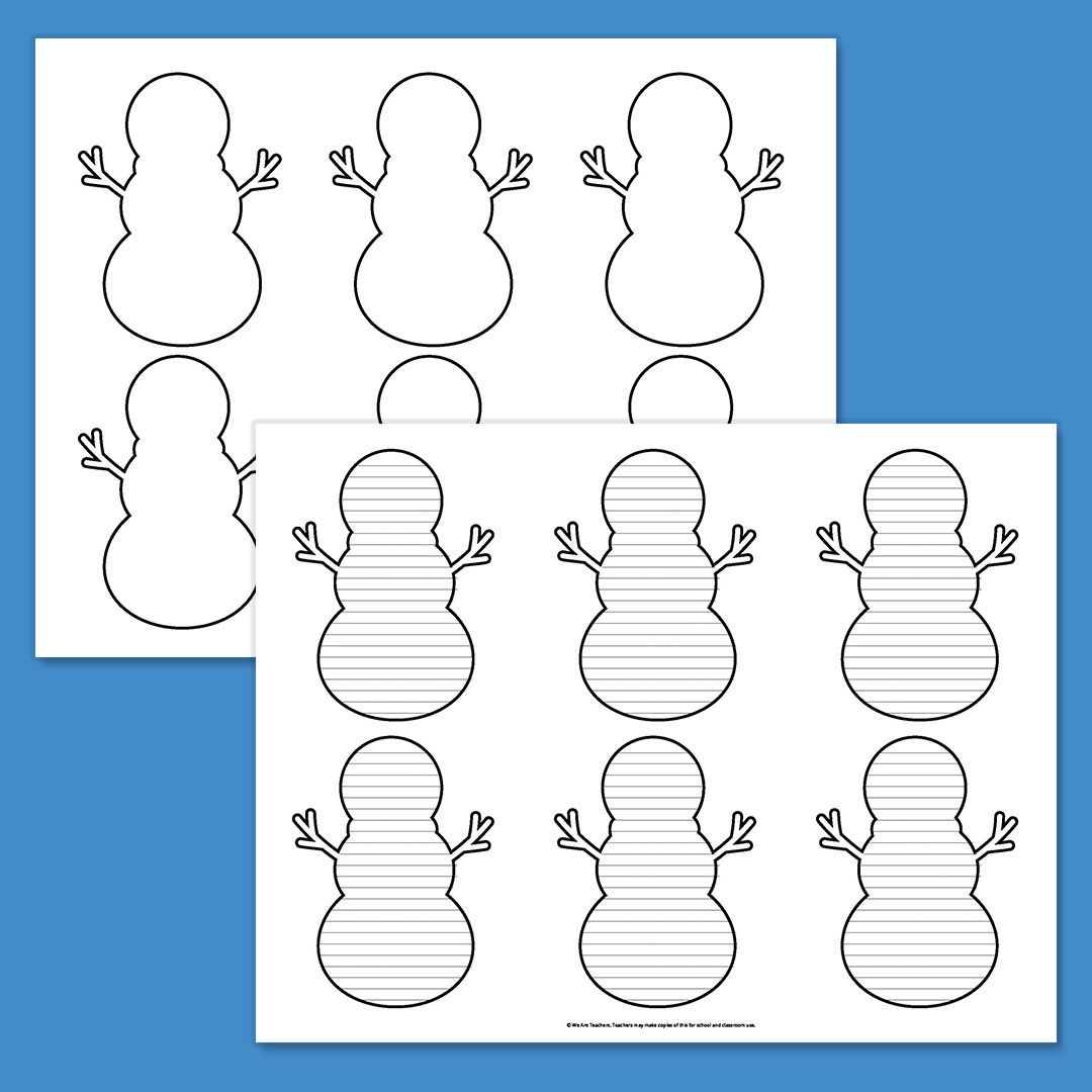 Free Snowman Template Printable Bundle For Winter pertaining to Printable Snowman For Bulletin Board