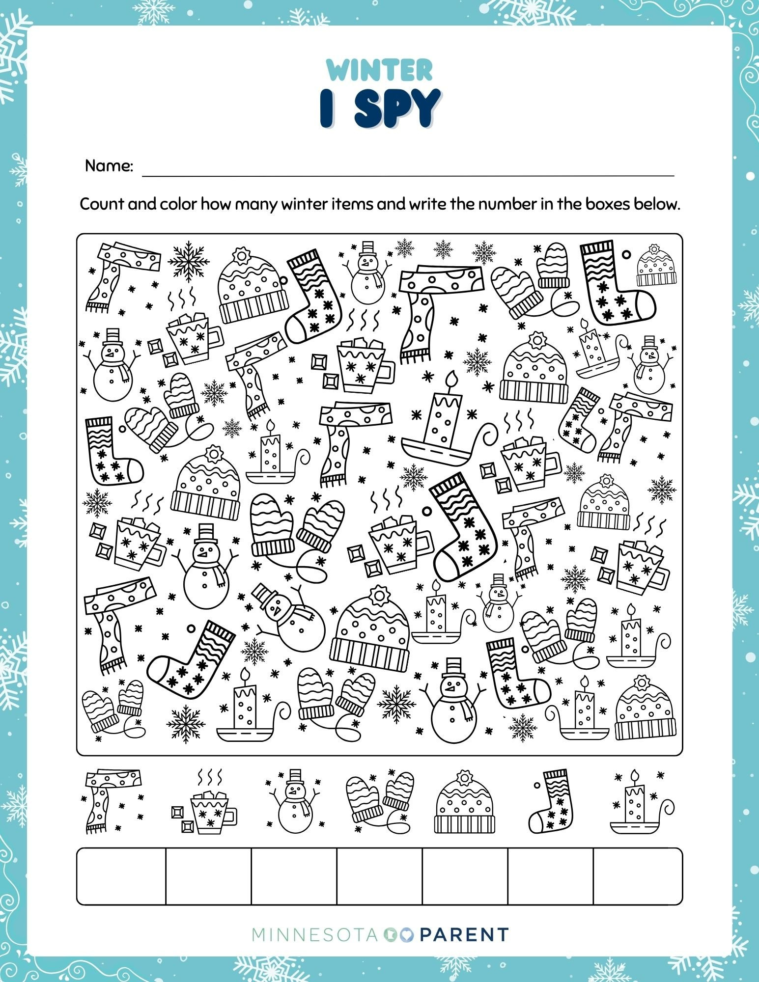 Free Winter Printables And Activity Pages For Kids - Minnesota Parent within Winter Break Activity Packet Printable