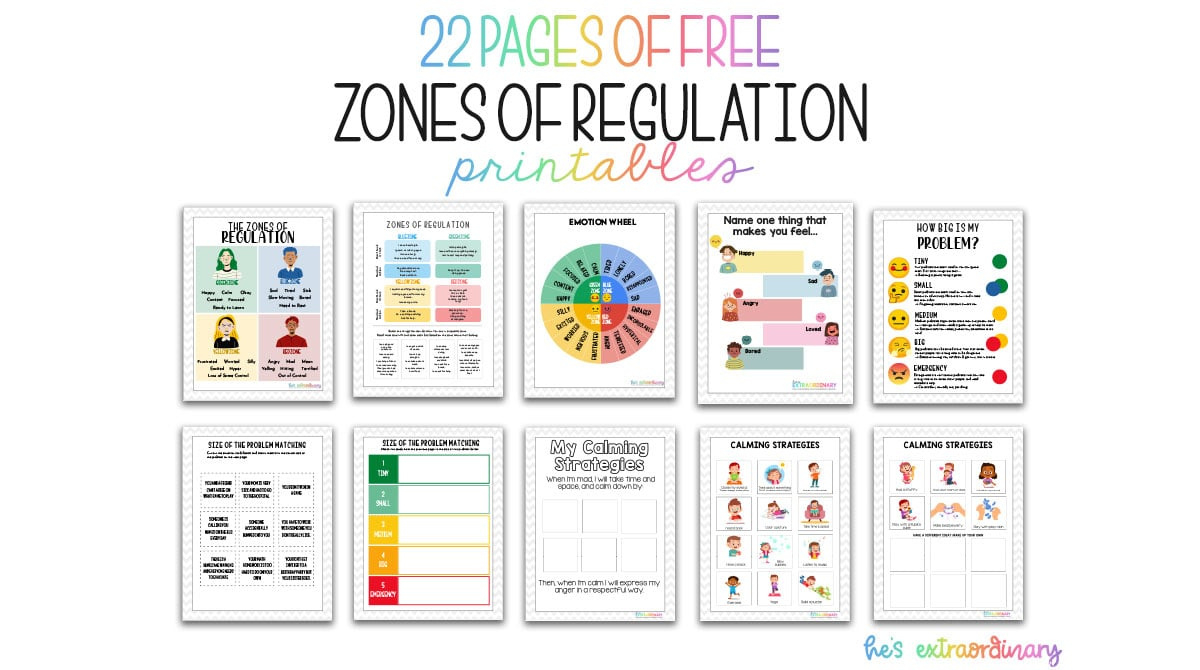 Free Zones Of Regulation Printables inside Zones Of Regulation Chart Printable
