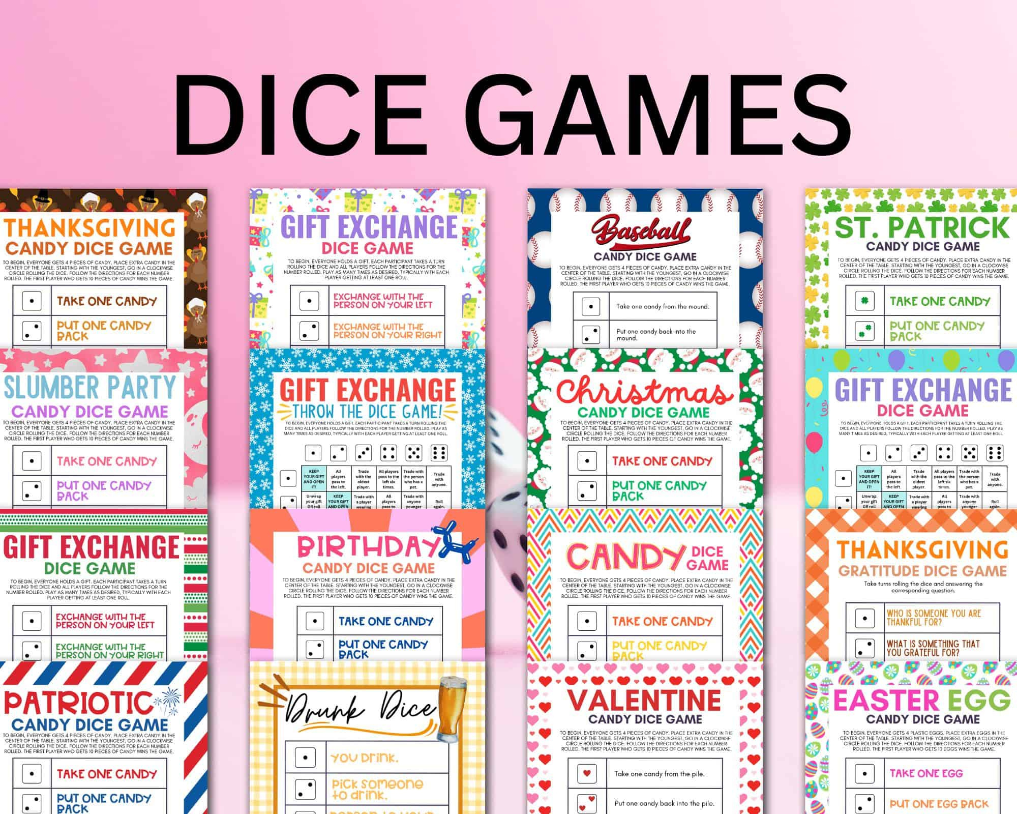 Fun Candy Dice Game Printable Activities - Print Today! intended for Christmas Candy Dice Game Printable Free