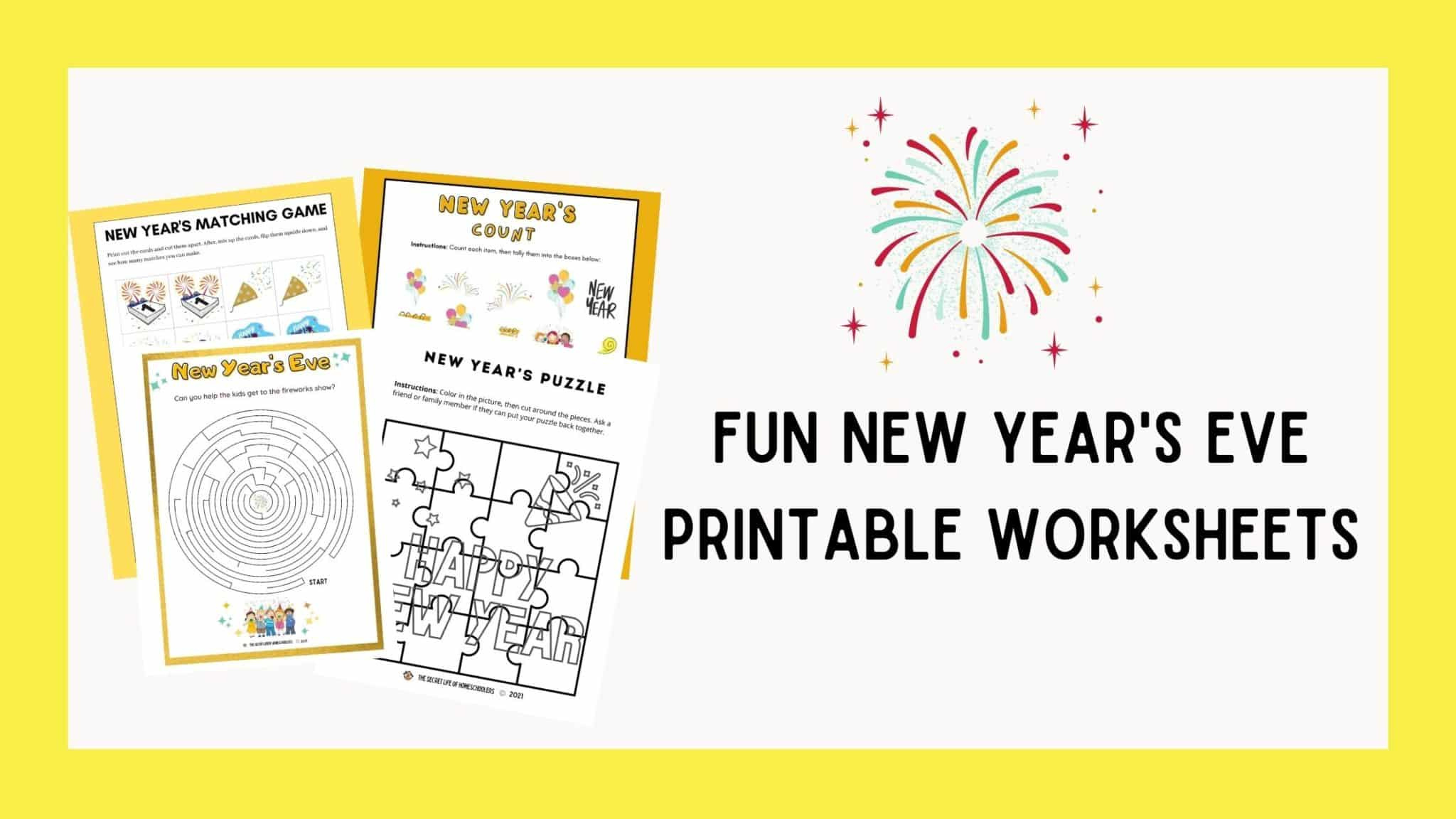 Fun New Year&amp;#039;S Eve Printable Worksheets For Kids - The Secret Life within New Year&amp;#039;S Eve Worksheets Printable