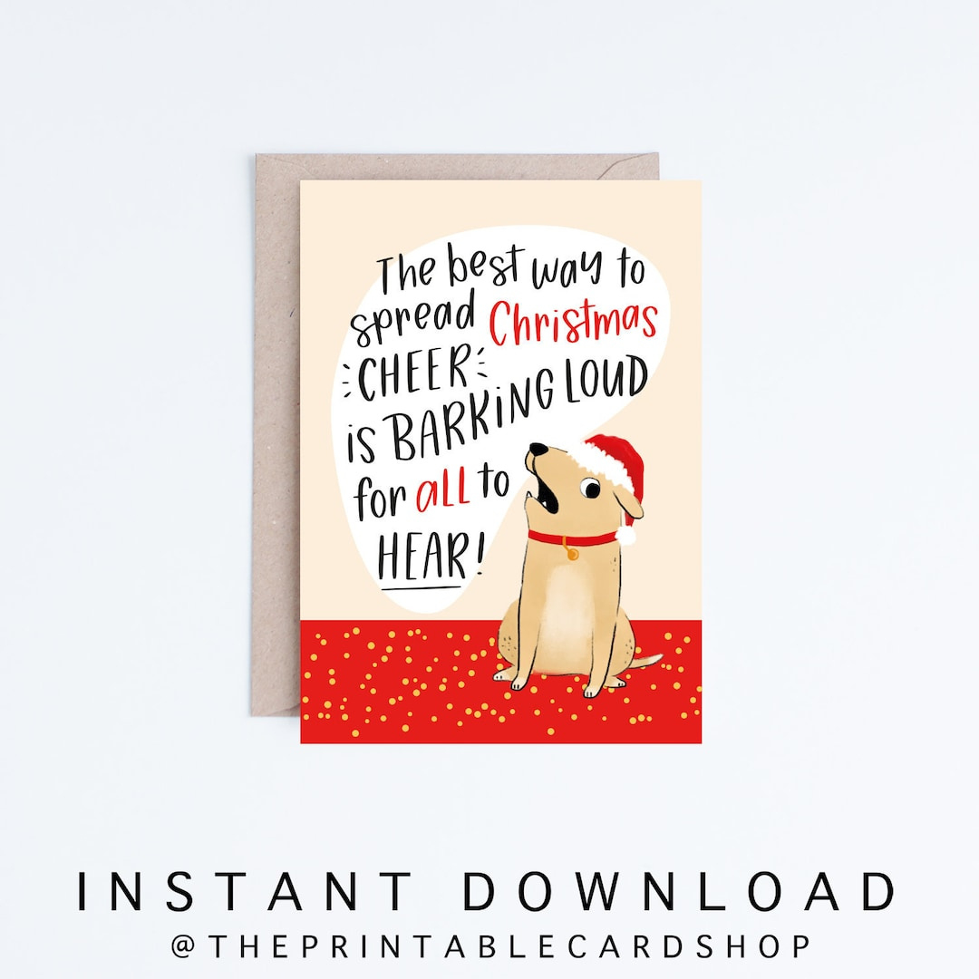 Funny Dog Christmas Cards, From The Dog Printable Christmas Cards with Printable Christmas Card Dog