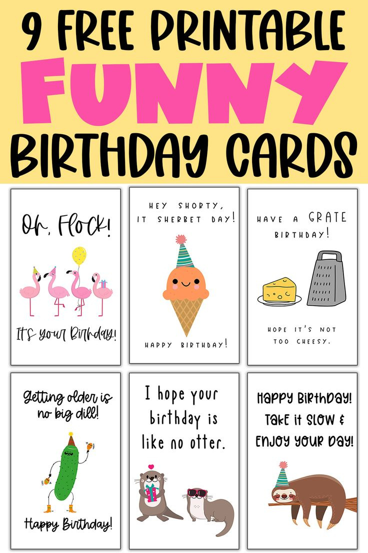 Funny Homemade Birthday Cards - 9 Free Printable Funny Birthday Cards intended for Free Printable Funny Birthday Cards