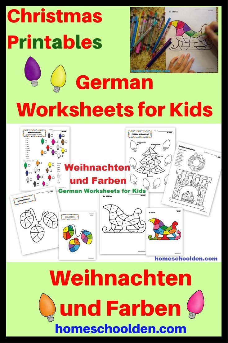German Christmas Worksheets - Weihnachten Und Farben throughout German Christmas Worksheets
